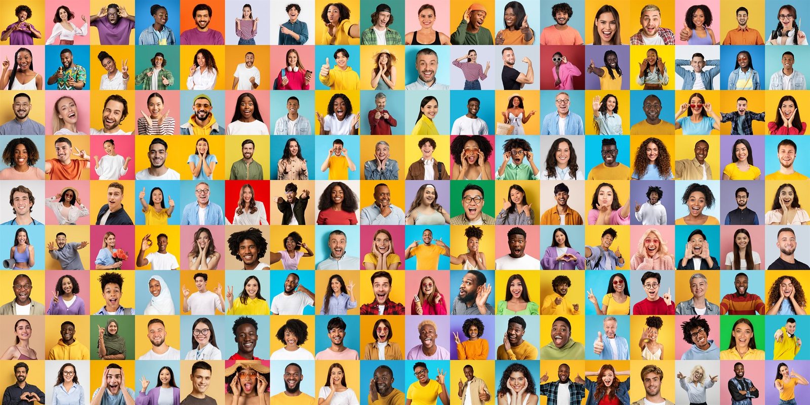 A diverse, global collage of creators from around the world